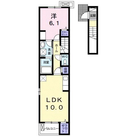 大阪府枚方市楠葉美咲２ 樟葉駅 1LDK アパート 賃貸物件詳細