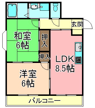 東京都足立区六月３ 竹ノ塚駅 2LDK マンション 賃貸物件詳細