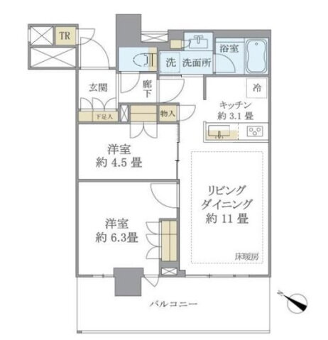 東京都江東区有明１ お台場海浜公園駅 2LDK マンション 賃貸物件詳細