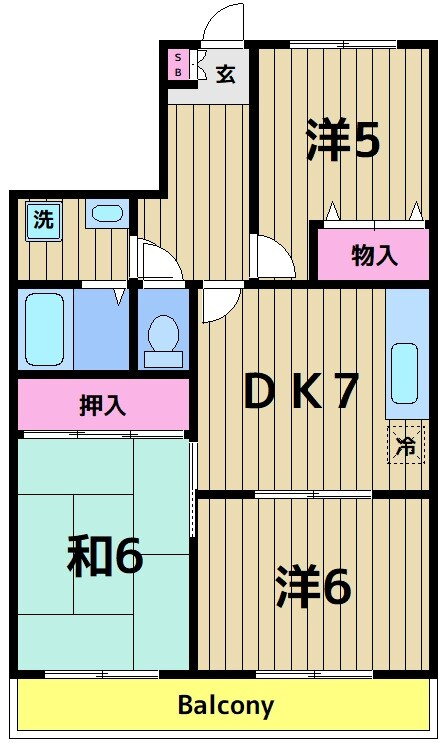 東京都足立区保木間４ 竹ノ塚駅 3DK マンション 賃貸物件詳細