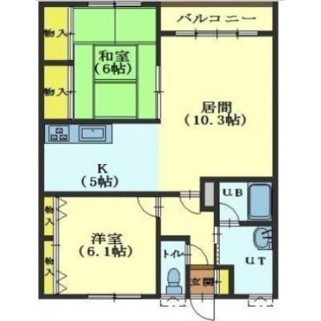 北海道函館市松陰町 柏木町駅 2LDK マンション 賃貸物件詳細
