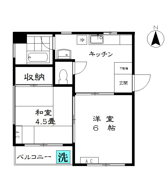 横田地ビル 3階 2K 賃貸物件詳細