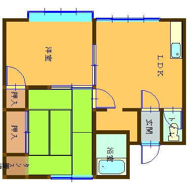 フラッツコリーヌ 1階 2LDK 賃貸物件詳細