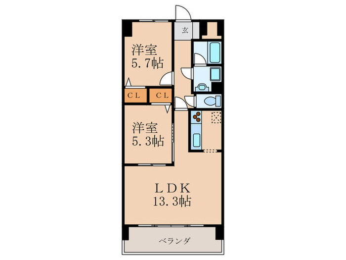 福岡県北九州市八幡西区岸の浦１ 黒崎駅 2LDK マンション 賃貸物件詳細
