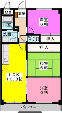 シャトレ壱番館 4階 3LDK 賃貸物件詳細