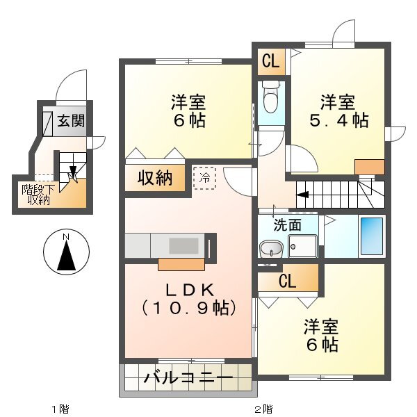 三重県松阪市市場庄町 松ヶ崎駅 3LDK アパート 賃貸物件詳細