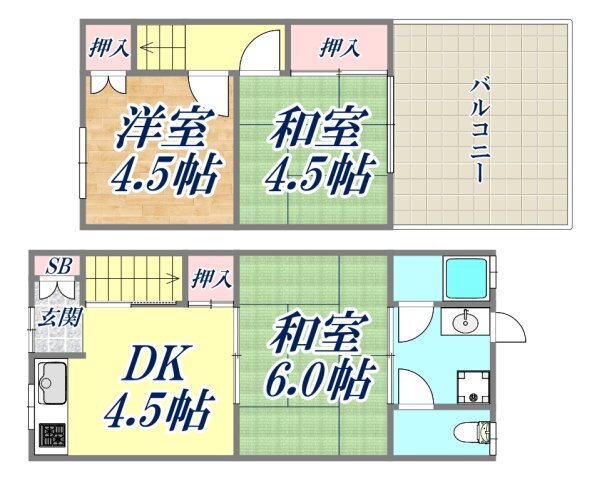 兵庫県尼崎市南塚口町５ 塚口駅 3DK 一戸建て 賃貸物件詳細