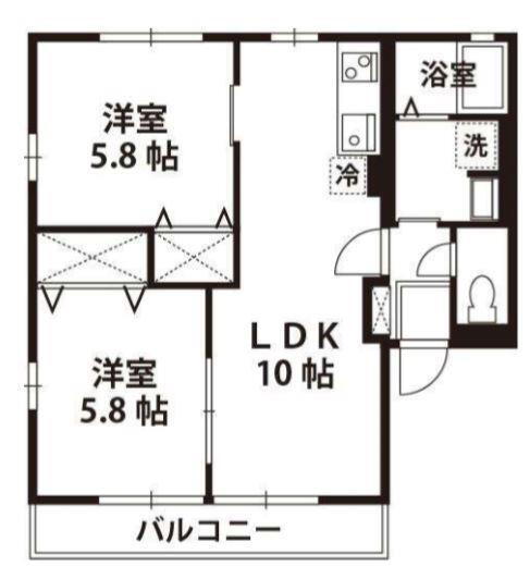 栃木県足利市葉鹿町１ 小俣駅 2LDK アパート 賃貸物件詳細