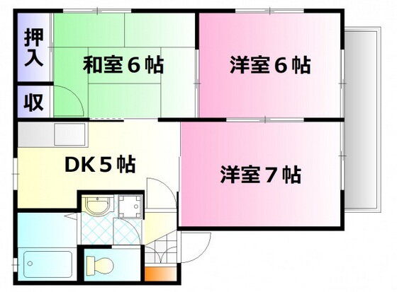 広島県広島市安佐南区川内１ 古市駅 3DK アパート 賃貸物件詳細
