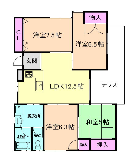 大阪府箕面市桜ケ丘１ 牧落駅 4LDK マンション 賃貸物件詳細
