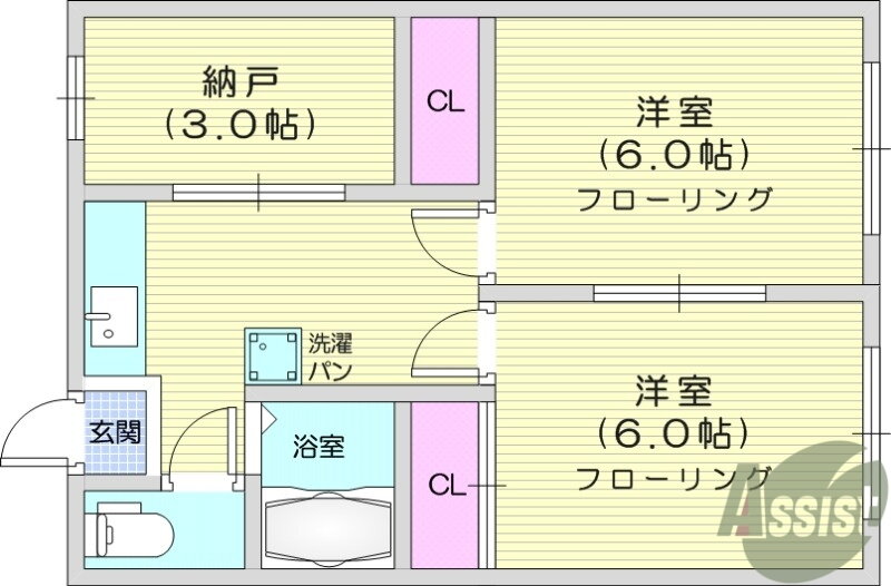 宮城県多賀城市八幡２ 多賀城駅 2K アパート 賃貸物件詳細