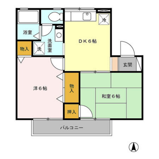 福島県郡山市久留米４ 郡山駅 2DK アパート 賃貸物件詳細