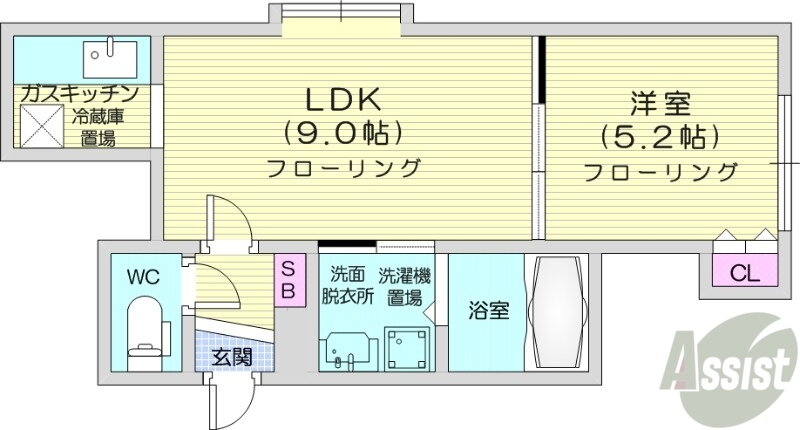 エントピア開成 1階 1LDK 賃貸物件詳細