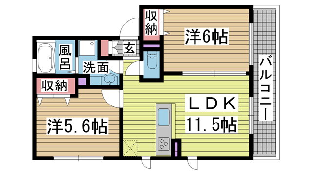 兵庫県神戸市北区鈴蘭台北町２ 鈴蘭台駅 2LDK アパート 賃貸物件詳細