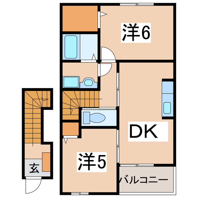 福島県河沼郡会津坂下町字台ノ下 2DK アパート 賃貸物件詳細