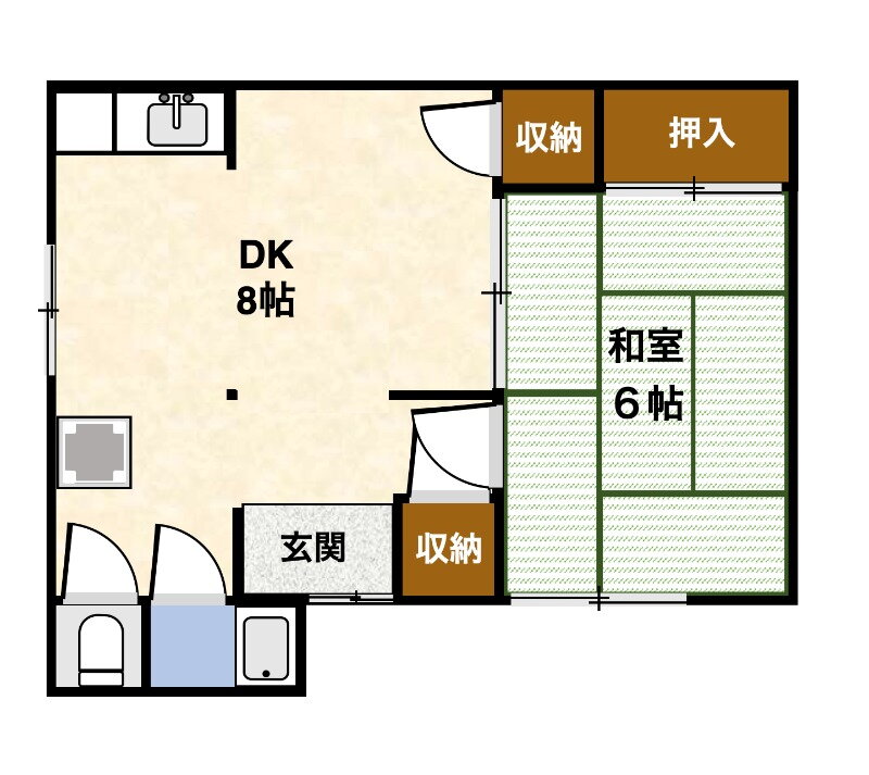 広島県呉市川尻町東１ 安芸川尻駅 1DK アパート 賃貸物件詳細