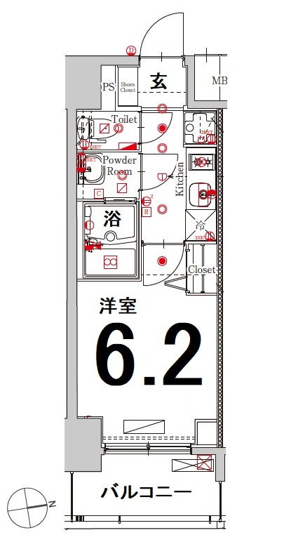 愛知県名古屋市中区平和２ 東別院駅 1K マンション 賃貸物件詳細