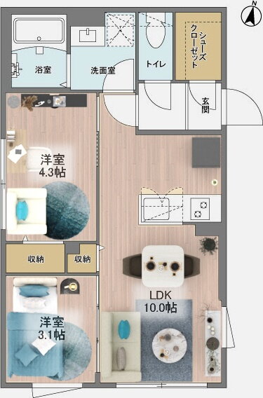 東京都杉並区堀ノ内２ 方南町駅 2LDK マンション 賃貸物件詳細
