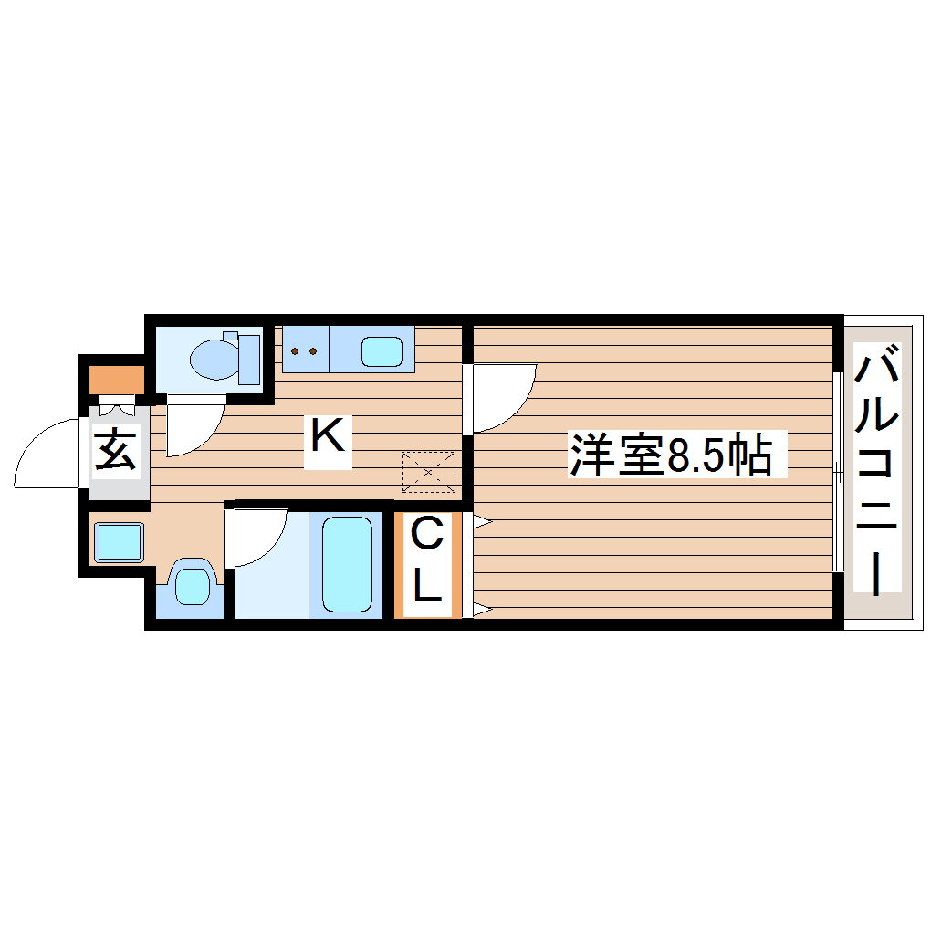 宮城県仙台市若林区木ノ下１ 連坊駅 1K マンション 賃貸物件詳細