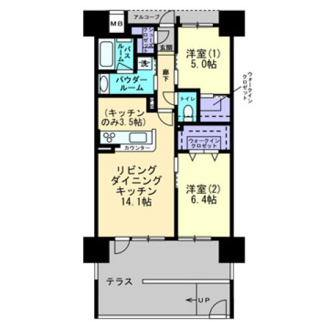 岡山県倉敷市田ノ上 倉敷駅 2LDK マンション 賃貸物件詳細