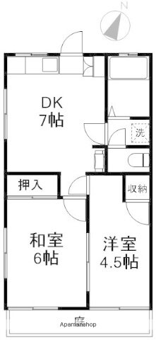 光荘２号館 2階 2DK 賃貸物件詳細