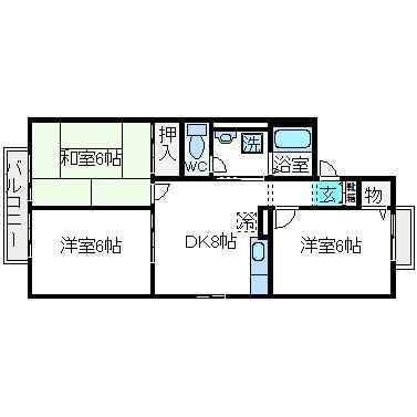 大阪府高槻市竹の内町 高槻市駅 3LDK アパート 賃貸物件詳細