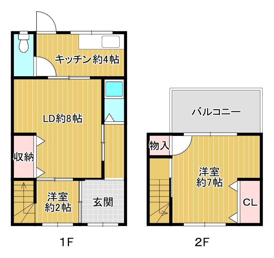 鶴橋５丁目貸家 2LDK 賃貸物件詳細