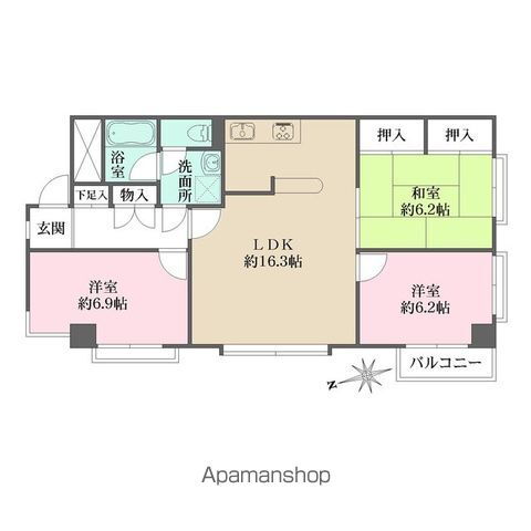 東京都目黒区東が丘１ 駒沢大学駅 3LDK マンション 賃貸物件詳細