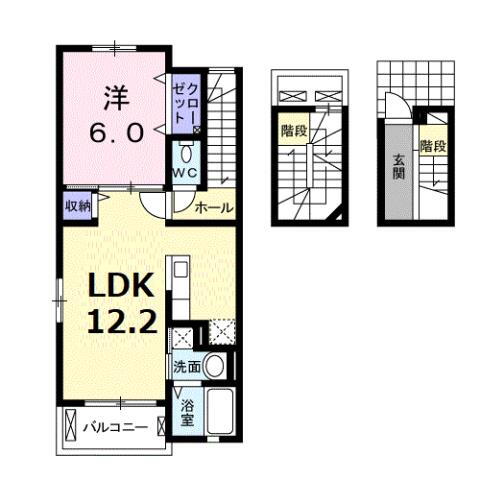福岡県福岡市西区徳永北 九大学研都市駅 1LDK アパート 賃貸物件詳細