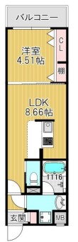 ガレリア加島 3階 1LDK 賃貸物件詳細