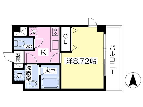 愛媛県松山市松末１ 福音寺駅 1K マンション 賃貸物件詳細