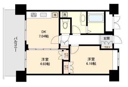 埼玉県川口市並木元町 川口駅 2DK マンション 賃貸物件詳細