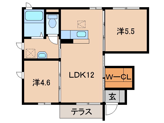 和歌山県和歌山市梅原 和歌山市駅 2LDK アパート 賃貸物件詳細