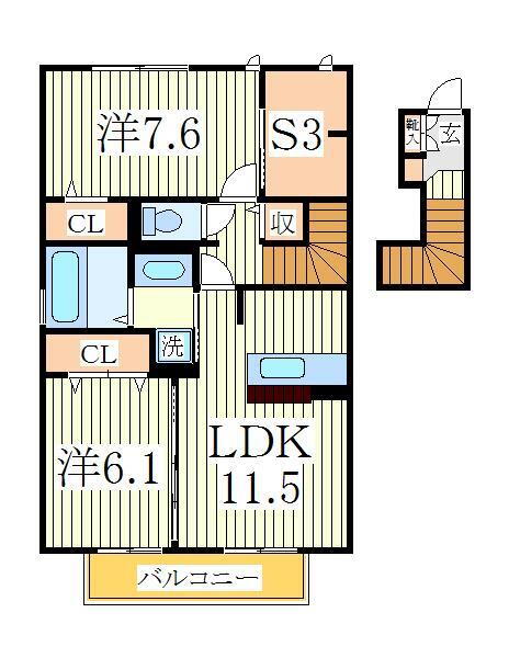 千葉県流山市加３ 流山セントラルパーク駅 2LDK アパート 賃貸物件詳細