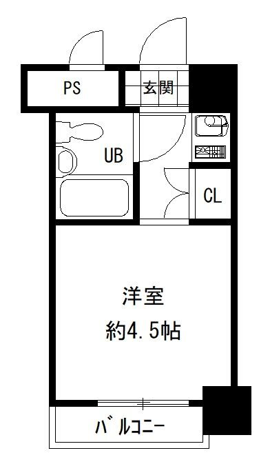 グレンヒルズ旭千林 4階 1K 賃貸物件詳細