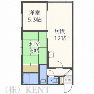 北海道札幌市西区発寒十二条１ 発寒中央駅 2LDK アパート 賃貸物件詳細