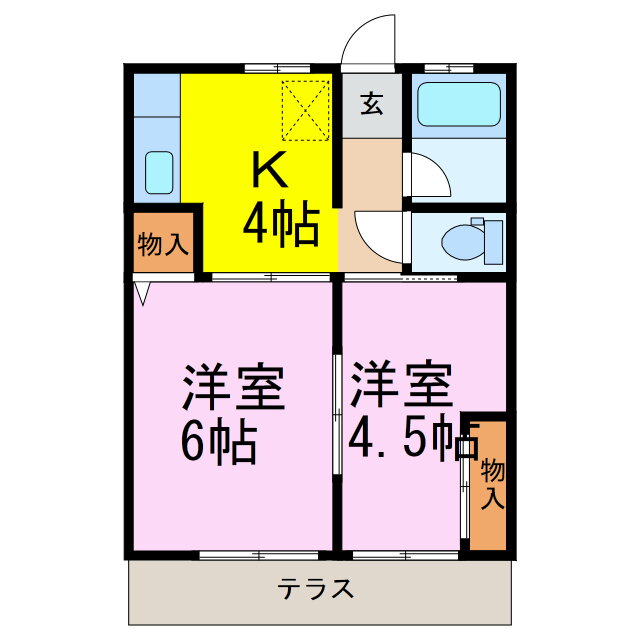 埼玉県羽生市南８ 羽生駅 2K アパート 賃貸物件詳細