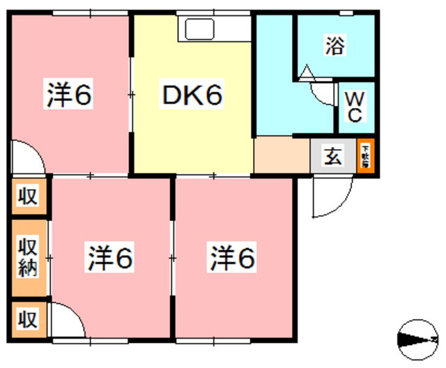 岡山県倉敷市福島 倉敷駅 3DK アパート 賃貸物件詳細