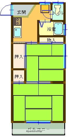 福島県福島市太田町 福島駅 2K アパート 賃貸物件詳細