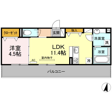 鹿児島県鹿児島市唐湊４ 純心学園前駅 1LDK アパート 賃貸物件詳細