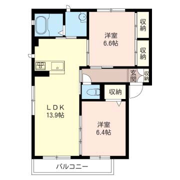神奈川県厚木市戸室５ 本厚木駅 2LDK アパート 賃貸物件詳細