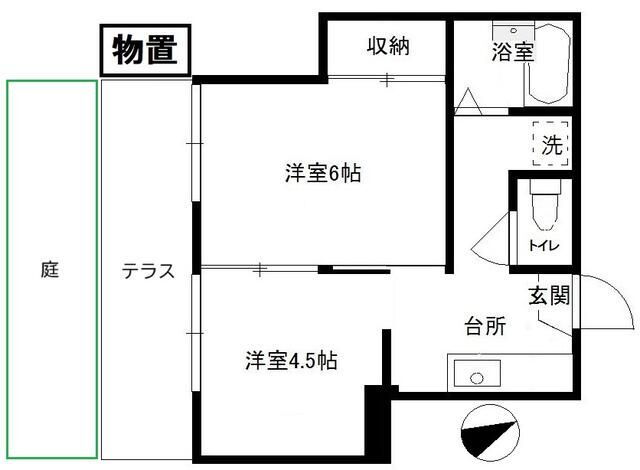 神奈川県横浜市中区西之谷町 山手駅 2K アパート 賃貸物件詳細
