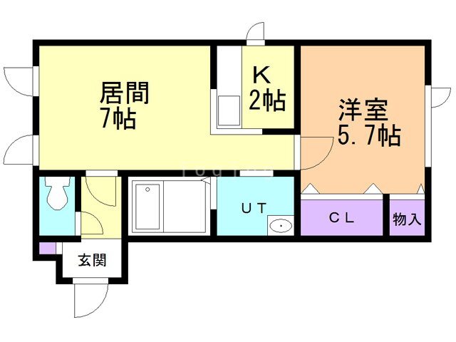 北海道札幌市清田区真栄一条２ 1LDK アパート 賃貸物件詳細