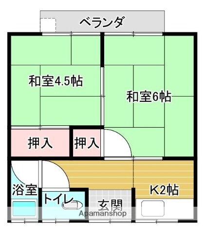 愛媛県松山市古川北２ 2K アパート 賃貸物件詳細