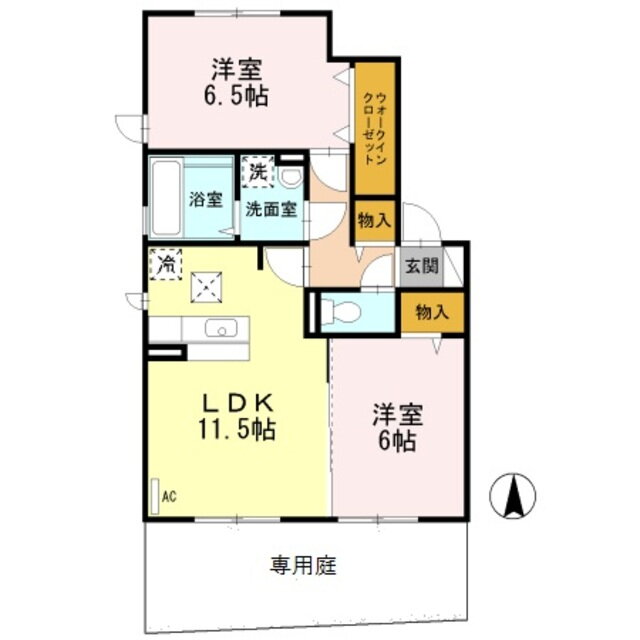エスポワール　Ｅ棟 1階 2LDK 賃貸物件詳細