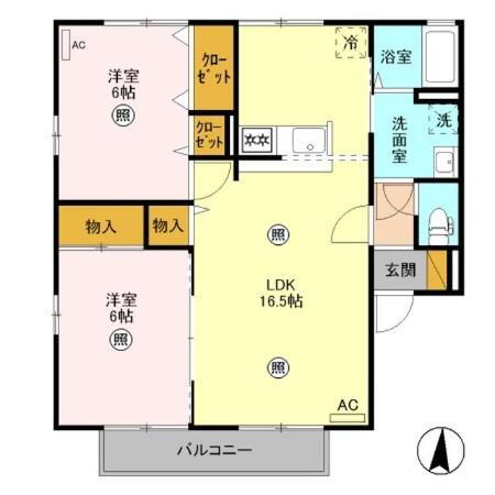 栃木県宇都宮市鶴田２ 宇都宮駅 2LDK アパート 賃貸物件詳細