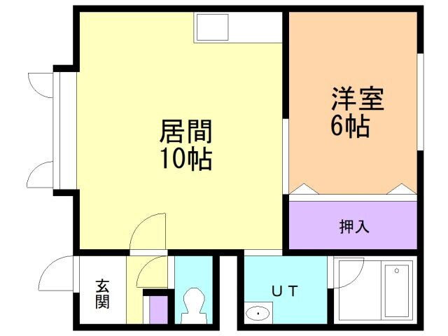 北海道北広島市共栄町１ 北広島駅 1LDK アパート 賃貸物件詳細