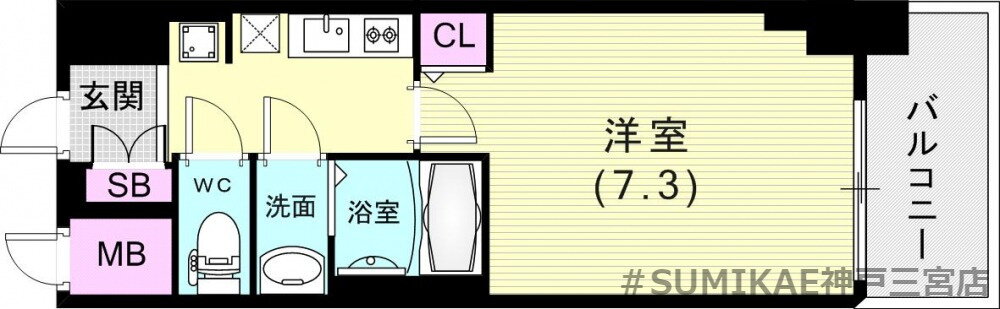 兵庫県神戸市中央区日暮通１ 春日野道駅 1K マンション 賃貸物件詳細