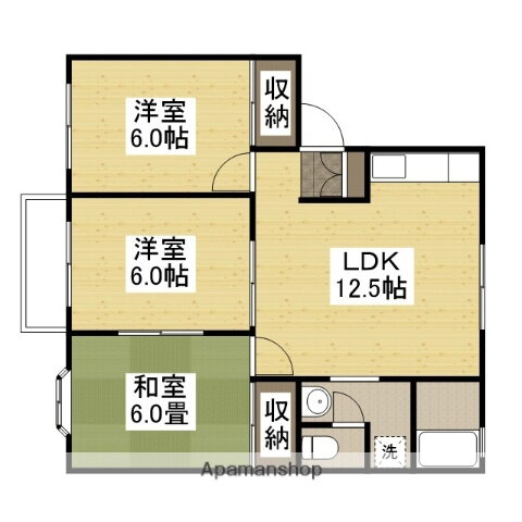 岡山県岡山市北区平野 庭瀬駅 3LDK アパート 賃貸物件詳細