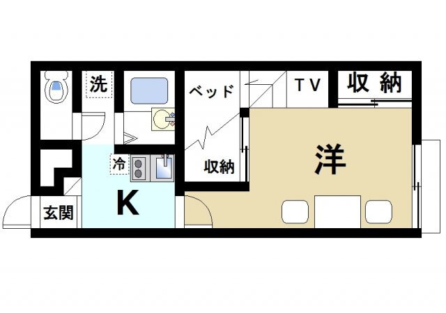 奈良県奈良市中山町 大和西大寺駅 1K アパート 賃貸物件詳細